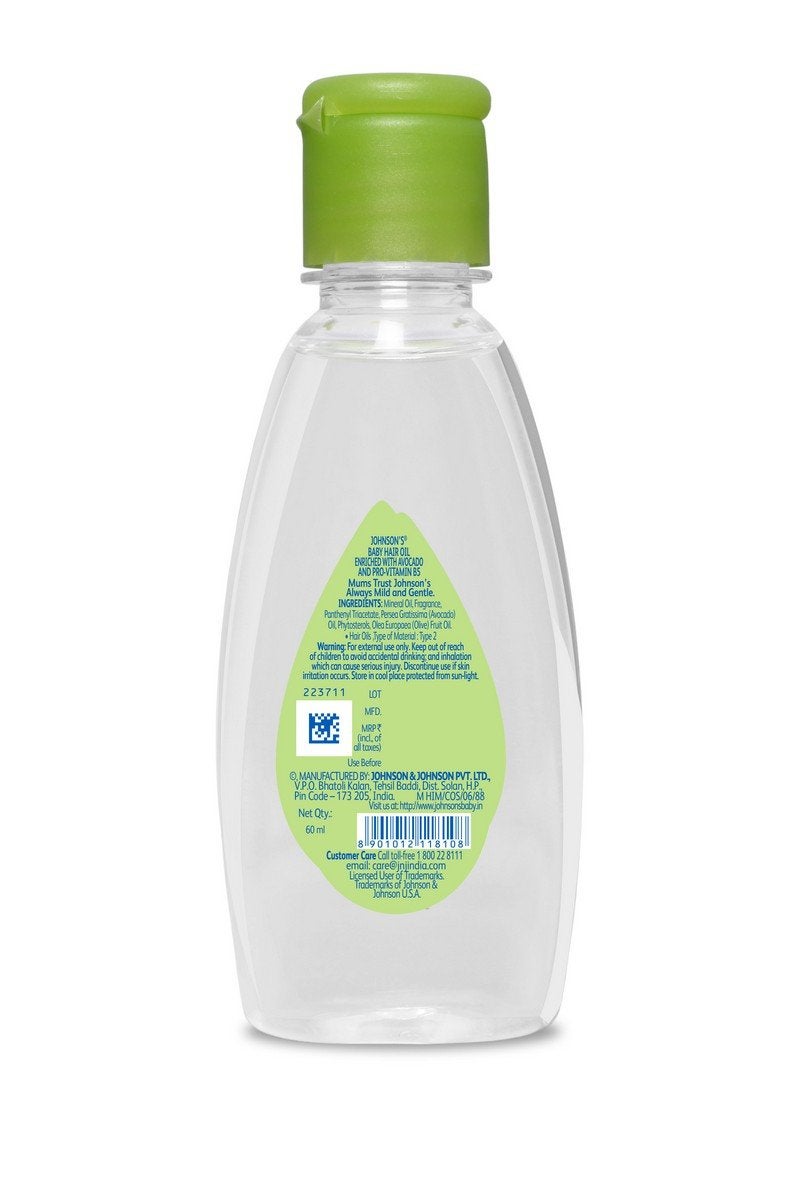 Newborn Johnson'S Baby Hair Oil With Avocado, 60Ml - Image 2